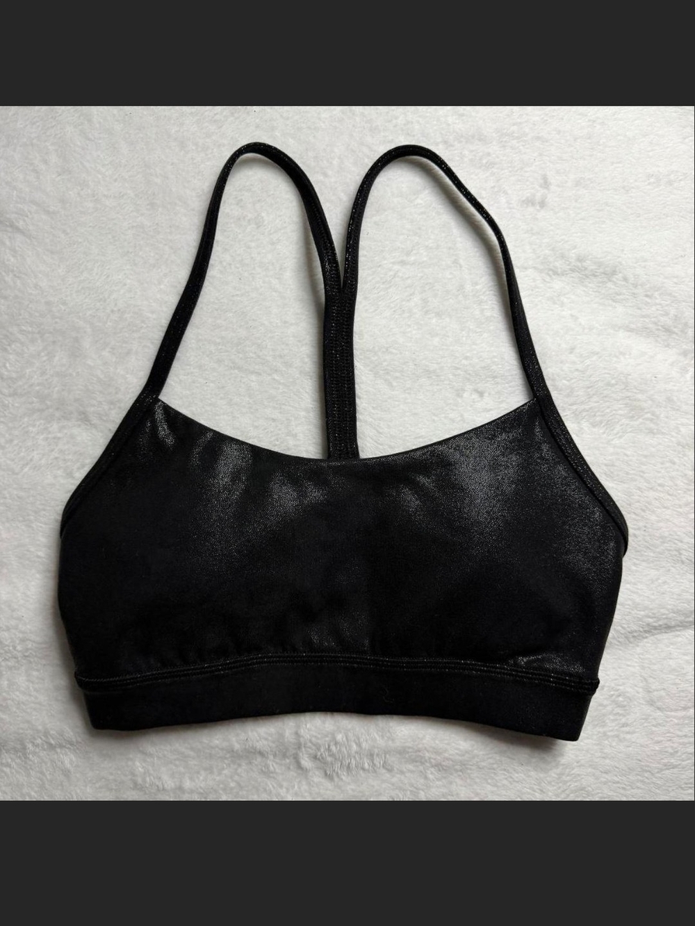 lululemon Shiny Black Sports Bra